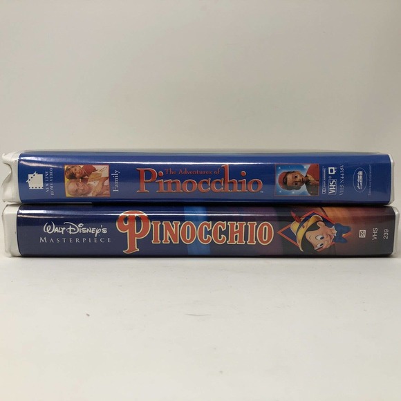 Pinocchio and The Adventures of Pinocchio VHS Tapes Disney Masterpiece New Line - Picture 8 of 8